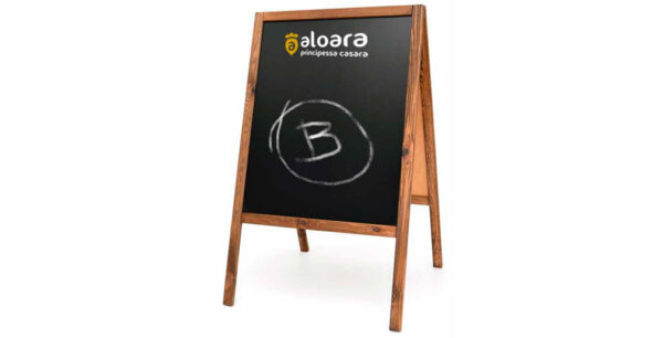 Cavalletto Lavagna in legno personalizzata