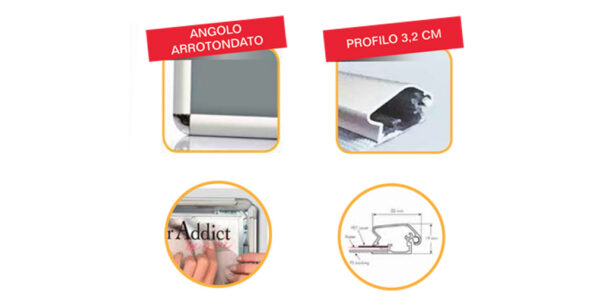 Cornice a scatto angolo tondo 32 - immagine 2