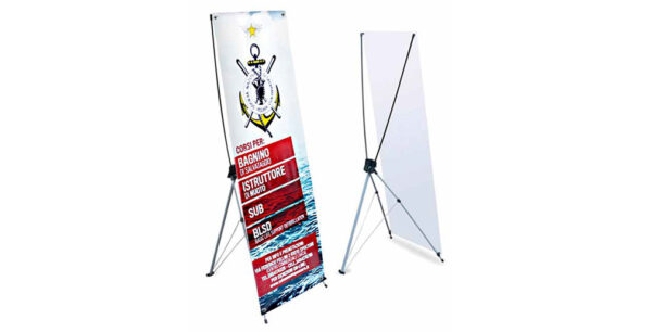 Porta banner in plastica